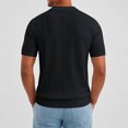 thumbnail image 5 of FOPSUFGWFO Men's T-Shirts Short Sleeve Knit Casual Tops Solid Color Soft Loose Fit Pullover Crew Neck Blouses For Work Gym L, 5 of 5
