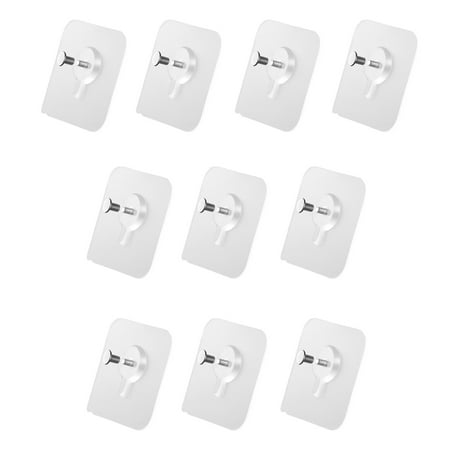 

Adhesive Wall Mount Screw Hooks Nonslip Dampproof Wall Hooks for Wall Wood Glass Metal 10mm 5 Packs