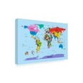 thumbnail image 3 of Trademark Fine Art Michael Tompsett Childrens World Map Canvas Wall Art - 14x19, 3 of 5