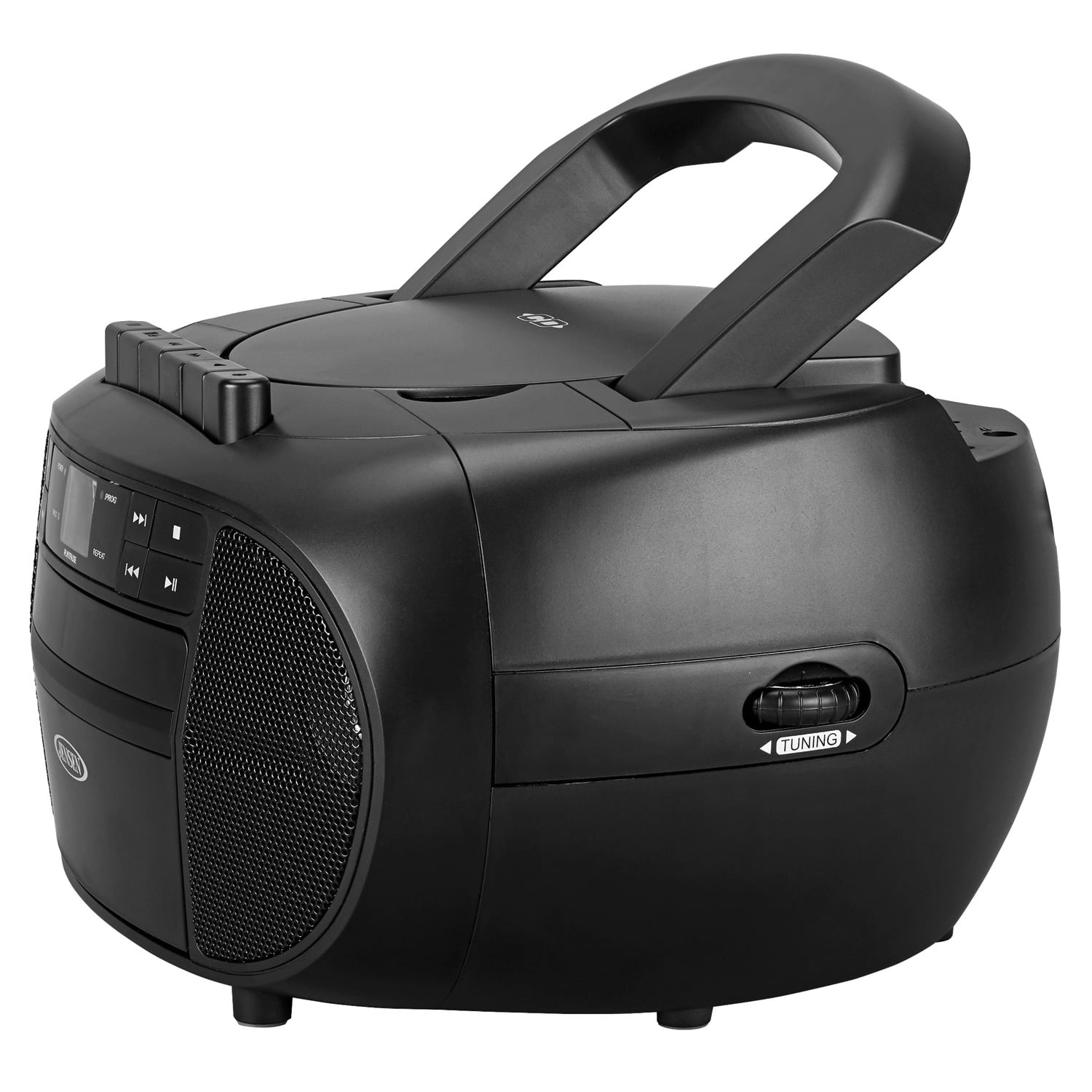 JENSEN Portable Boombox/Stereo Cassette Recorder & CD Player with