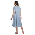 thumbnail image 2 of Moomaya Printed WoMen's Lace Neckline Nightdress Short Sleeve Nightwear, 2 of 5