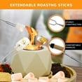 thumbnail image 2 of EAST FLAME S'Mores Maker Kit & Charcuterie Serving Set, Includes 4 Extendable Roasting Sticks, Cheese Knife & Bamboo Tray, Gift for Houswarmings, 2 of 8