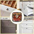 thumbnail image 6 of 4 Pcs Cabinet Handle Drawer Pulls Chinese God of Wealth Knobs with Screws Square Furniture Office Cabinet Knob Decoration, 6 of 7