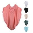 thumbnail image 7 of Bikini Cover Up Hollow Out Tassels Summer Loose-fitting Sun Protection Swimwear Tunic for Beach, 7 of 7