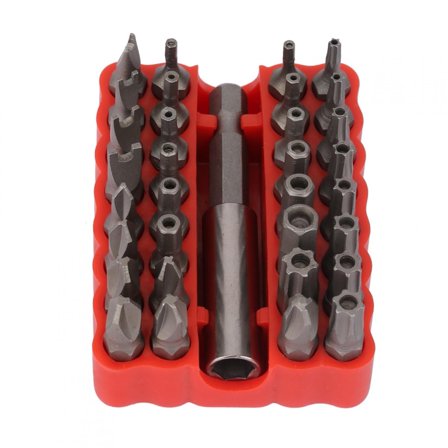 33 Piece Hollow Screwdriver Bit Kit, Hex Cross Star Screw Bits Extension Rod