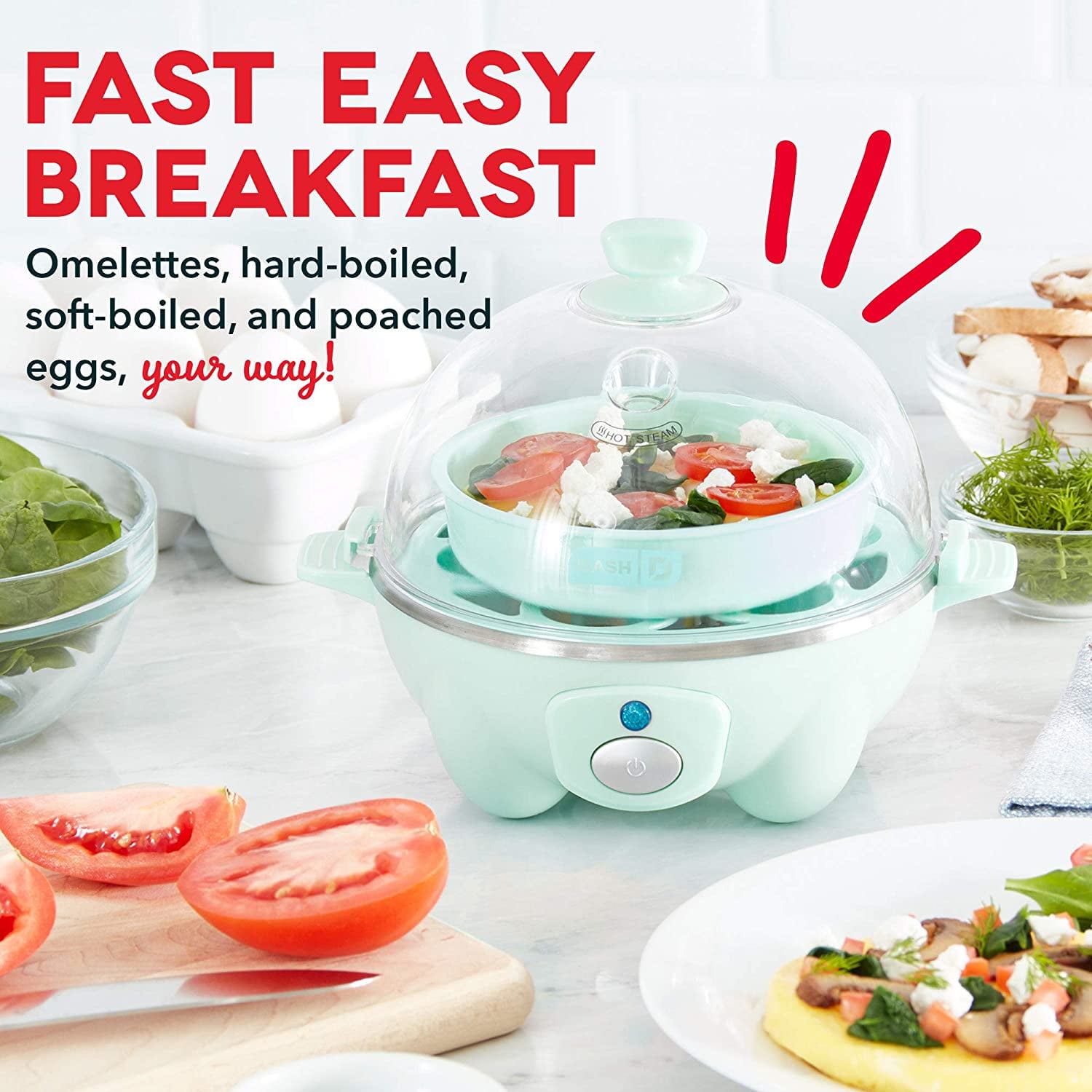 DASH Rapid Egg Cooker: 6 Egg Capacity Electric Egg Cooker for Hard Boi –  PROARTS AND MORE