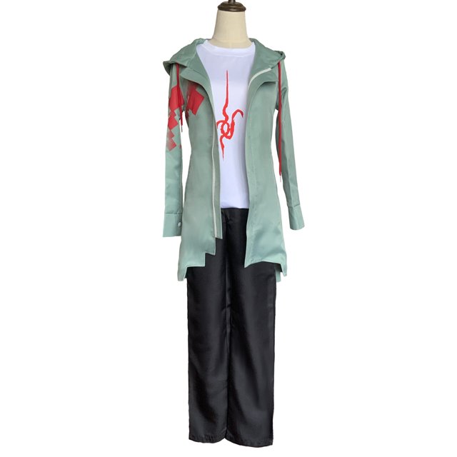 Danganronpa Cosplay disfraz Nagito Komaeda abrigo Trigger Happy Havoc Komaeda Nagito camisa chaqueta pantalones uniforme para hombres pelucas de pelotraje de Nagito KomaedaL Deng Xun unisex