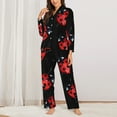 thumbnail image 3 of Bingfone Womens Pajama Sets Beautiful Red Ladybug Print,Long Sleeve Loungewear Pajamas Set-Large, 3 of 9