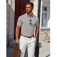 thumbnail image 3 of COOFANDY Men's 2 Pieces Outfits Casual Quarter Zip Polo T Shirt and Shorts Set Athletic Jogging Summer Tracksuit, 3 of 6