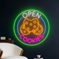 thumbnail image 2 of Handmadetneonsign Cookies Open Logo Neon Sign, Open Cookies Wall Decor, Bakery Kitchen Wall Decor, 2 of 5