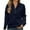 A-Navy1029, variant on Womens Hoodies Winter Warm Cable Knit Pattern Long Sleeve Hooded Sweatshirts Henley Neck Solid Color Kangaroo Pocket Tops