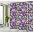 thumbnail image 5 of Ambesonne Floral Shower Curtain, Flowers with Yellow Berries, 69"Wx84"L, Sea Blue Lime Green, 5 of 5