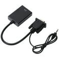 thumbnail image 1 of Qiilu VGA To Converter 1080P HD Multimedia Adapter With Audio Cable For HDTV PC, 1 of 1