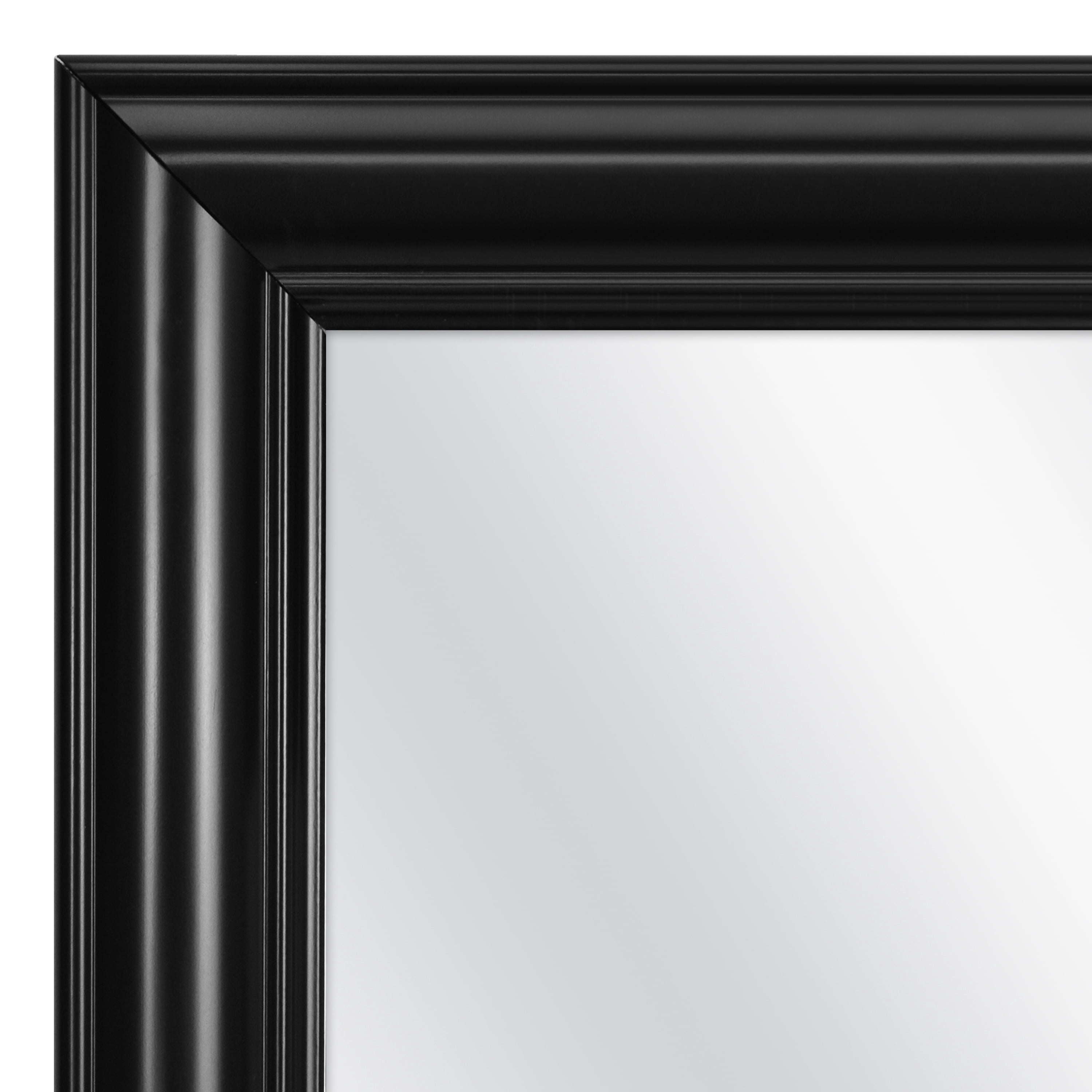 Mainstays 14.25x50.25 Inch Over-the-Door Mirror, Black
