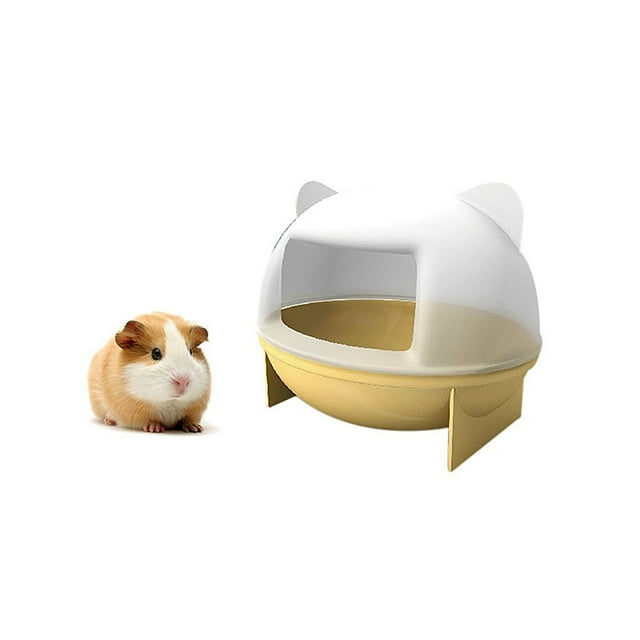 EeaseMX Casita de baño para animales pequeños con pala para ratón, chinchilla, rata, jerbo y hámster enano (color aleatorio)