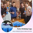 thumbnail image 4 of 50 Pcs Disposable Plastic Cups MODANU 16 oz Party Cups Drinking Cups for Birthday Party Camping Indoor Outdoor Drinking Events Beverage Beer Juice Wine Water Friend Family (Blue), 4 of 6