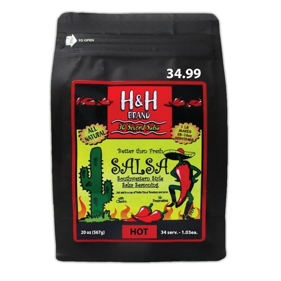 30 Second Salsa Mix-Seasoning Southwestern style; (20 oz. 34-Servings 1.03-ea. Hot)