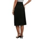 thumbnail image 3 of FALDA DE JEAN MIDI ALTA CINTURA CON BOTONES INSPIRE CHIC PARA MUJERES S NEGRO, 3 of 6