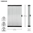 thumbnail image 5 of Farberware Space Saving Roll Up Over The Sink Dish Drying Mat With Rust Resistant Stainless Steel Wires With Non Slip Bpa Free Food Safe Caps, Large, Silver/Black, 5 of 5