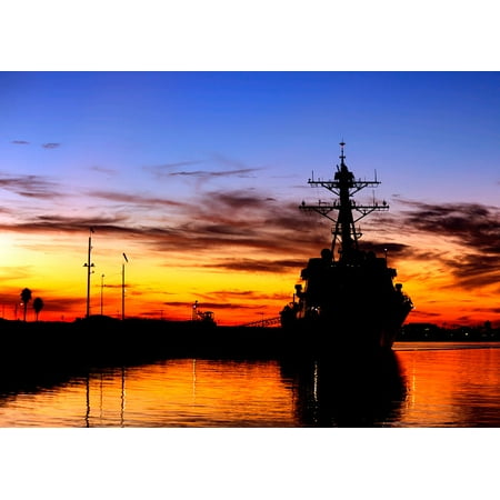 USS Spruance is pierside at Naval Weapons Station Seal Beach California Poster Print by Stocktrek