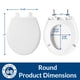 thumbnail image 3 of Asiento de inodoro Bemis 790TDGSL, resistente, redondo, blanco, 3 of 9