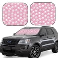 thumbnail image 2 of Uemuo Cute Cat Printed 2 PCS Car Windshield Sun Shade, Auto Sun Heat and UV Rays Blocker, Foldable Automotive Front Window Sunshade Protector, 2 of 7