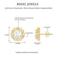 thumbnail image 4 of Rosec Jewels Lab Grown Diamond Studs - Vintage Style 2 Carat Diamond Earrings with Screw Back (6 mm, EF-VS Quality), 18K Yellow Gold, 4 of 7