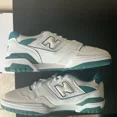 thumbnail image 1 of New Balance 550 - BB550STA - White/ Green - Men’s Size 9.5 - NEW!, 1 of 6