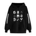 thumbnail image 2 of Uoodti Long Sleeve for Women Football SweatShirts Hoodie Graphic Print Tops with Pocket Casual Fall Gift Winter Fashion Clothes, 2 of 3