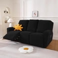 thumbnail image 6 of Northern Brothers 4-Piece Non Slip Jacquard Recliner Slipcover for 3-Seater Massage Sofa（ 4-Piece，Black ）, 6 of 7