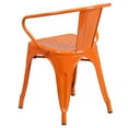 thumbnail image 6 of Flash Furniture Luna Commercial Grade Orange Metal Indoor-Outdoor Chair with Arms, 6 of 12