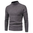 thumbnail image 3 of jsaierl Mens Sweater Knit Mock Neck Casual Slim Top Long Sleeve Fall and Winter Warm Pullover Sweater Shirt, 3 of 8