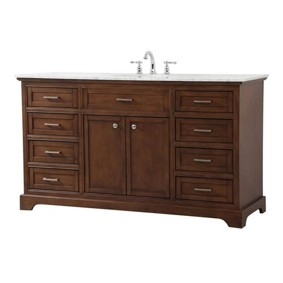 60 inch single bathroom vanity in teak