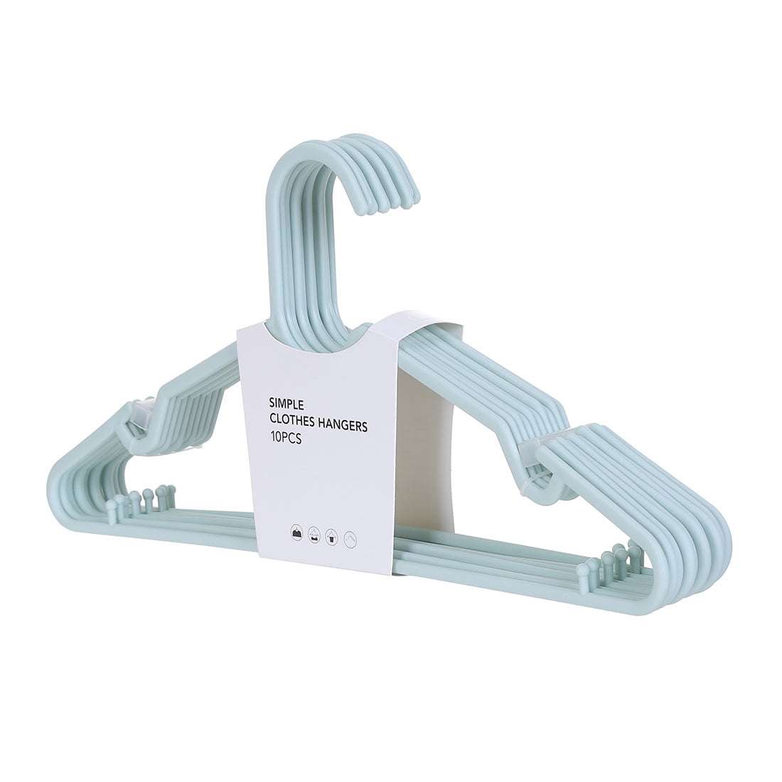 MINISO Simple Clothes Hanger 10Pack, Dual Use for Hanging Wet and Dry