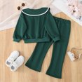thumbnail image 4 of HFHAPW Toddler Girl Fall Winter Clothes Kids Crewneck Graphic Sweatshirts Pants Set 2Pcs Long Sleeve Outfits Set,9-10 Y, 4 of 9