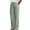 Army Green, variant on Timegard Lounge Pants for Women Elastic Waist Button Striped Trousers Fall Casual Lightweight Pants