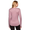 thumbnail image 2 of RBX Active Women's Striated V-Neck Ultra Soft Long Sleeve Fitted Running Shirt, 2 of 4