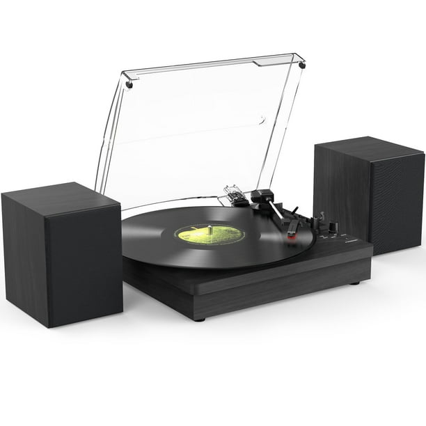 Reproductor de discos de vinilo Retrolife con Bluetooth de 3 velocidades y 2 altavoces