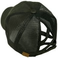 thumbnail image 2 of C.C Ponytail Criss Cross Messy Buns Ponycaps Baseball Cap Dad Trucker Mesh Hat (Patch Beach Please Black), 2 of 2
