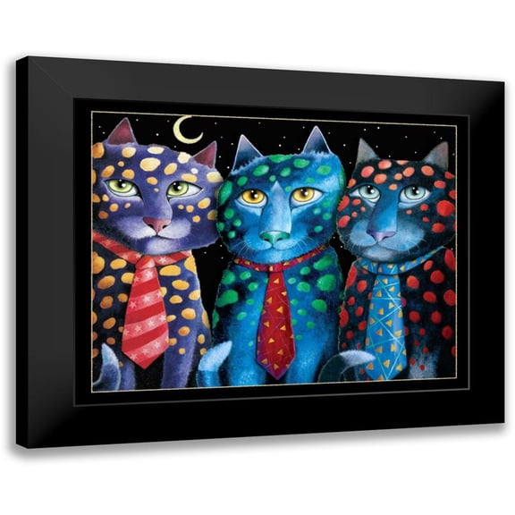 Seeley, Laura 14x12 Black Modern Framed Museum Art Print Titled - The Corporate Cats