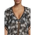 thumbnail image 4 of Miken Women's Poncho Tunic Swimsuit Cover Up with Tassels, 4 of 5