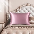 thumbnail image 2 of Mauve Silk Pillowcase for Hair and Skin King/20x36 Silk Pillow, 2 of 9
