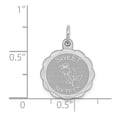 thumbnail image 4 of FB Jewels Sterling Silver Rhodium-plated Sweet Sixteen Disc Charm, 4 of 4