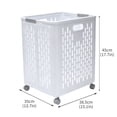thumbnail image 7 of Brabtod White Large Foldable Laundry Basket with Wheels, Hollow Ventilated Plastic Laundry Hamper for Bathroom & Laundry Room, 7 of 7