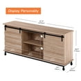 thumbnail image 2 of Wampat Modern Farmhouse TV Stand for TVs up to 65", Rustic Oak Finish, 2 of 5