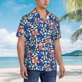 thumbnail image 5 of Xecao Cute Popcorn print Hawaiian shirt - a stylish short-sleeve button-down for men, perfect for casual beach and tropical outings., 5 of 9