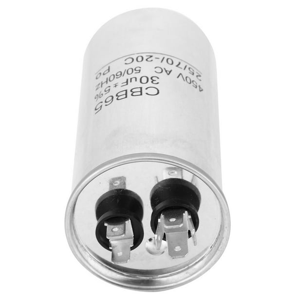Condensador Electrolítico Homopolar Del Motor De Arranque Del Condensador Cbb65 30uf 450v Para Compresor Vobormx Herramienta