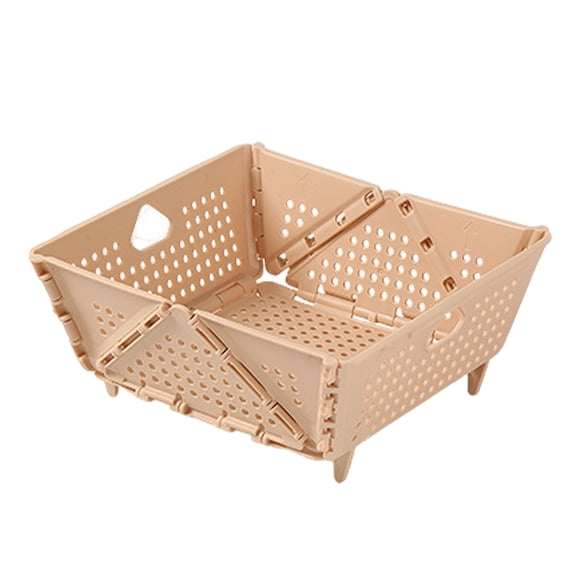 Yuarrent Cesta de cocina compacta para organización de encimeras. El gran espacio puede acomodar fácilmente muchos artículos. Cocina y Comedor color albaricoque