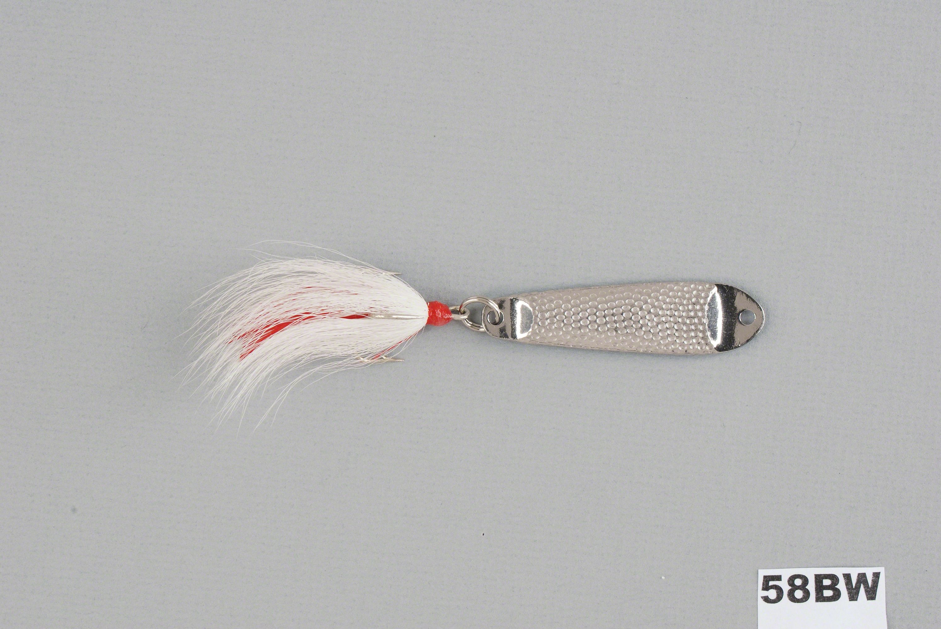 Hopkins 58BW Shorty Hammered Spoon With Bucktail Treble 2 1/2" 5/8 oz
