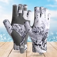 thumbnail image 3 of Guantes De Pesca Guantes de pesca Guantes de fitness elásticos de medio dedo Accesorios deportivos (Blanco L), 3 of 5